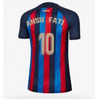 Fotbalové Dres Barcelona Ansu Fati #10 Dámské Domácí 2022-23 Krátký Rukáv